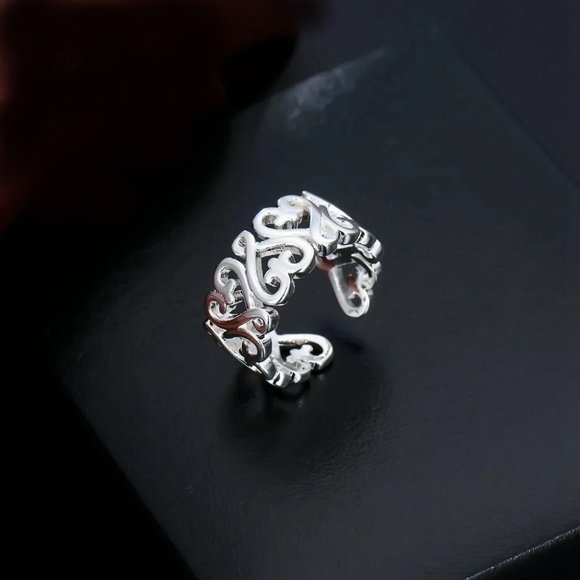 💎Cute Retro Ring Minimalist Adjustable Ring 925 Sterling Silver - Picture 3 of 6